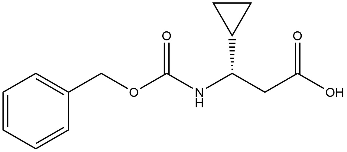 (3S)-3-{[(benzyloxy)carbonyl]amino}-3-cyclopropylpropanoic acid 结构式