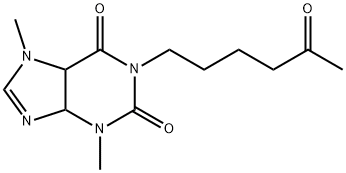 1H-Purine-2,6-dione, 3,4,5,7-tetrahydro-3,7-dimethyl-1-(5-oxohexyl)- 结构式