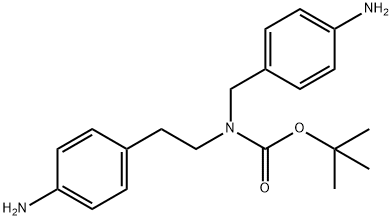 Carbamic acid, N-[2-(4-aminophenyl)ethyl]-N-[(4-aminophenyl)methyl]-, 1,1-dimethylethyl ester 结构式