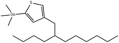 [4-(2-丁基丁基)-2-噻吩基]三甲基锡烷 结构式