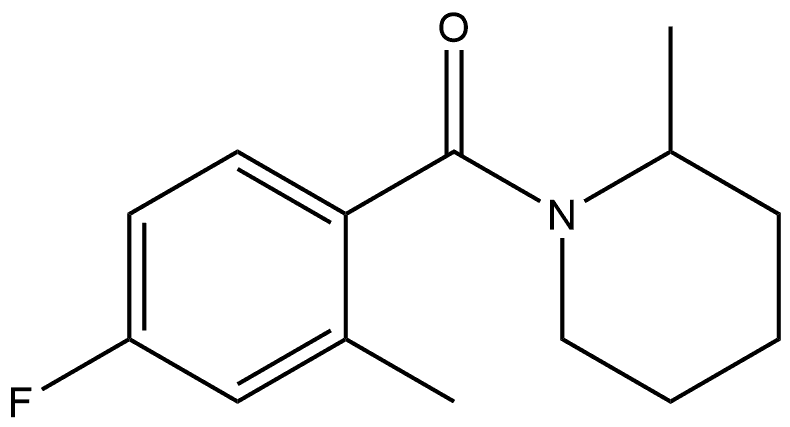 (4-Fluoro-2-methylphenyl)(2-methyl-1-piperidinyl)methanone 结构式