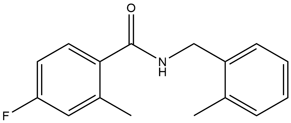 4-Fluoro-2-methyl-N-[(2-methylphenyl)methyl]benzamide 结构式