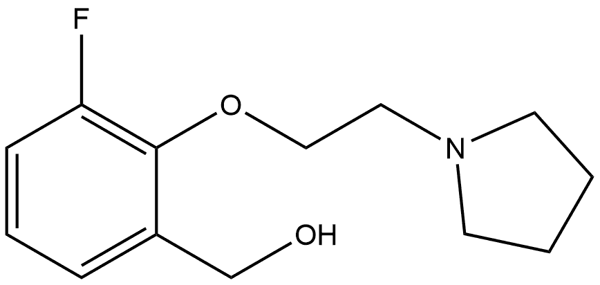 3-Fluoro-2-[2-(1-pyrrolidinyl)ethoxy]benzenemethanol 结构式