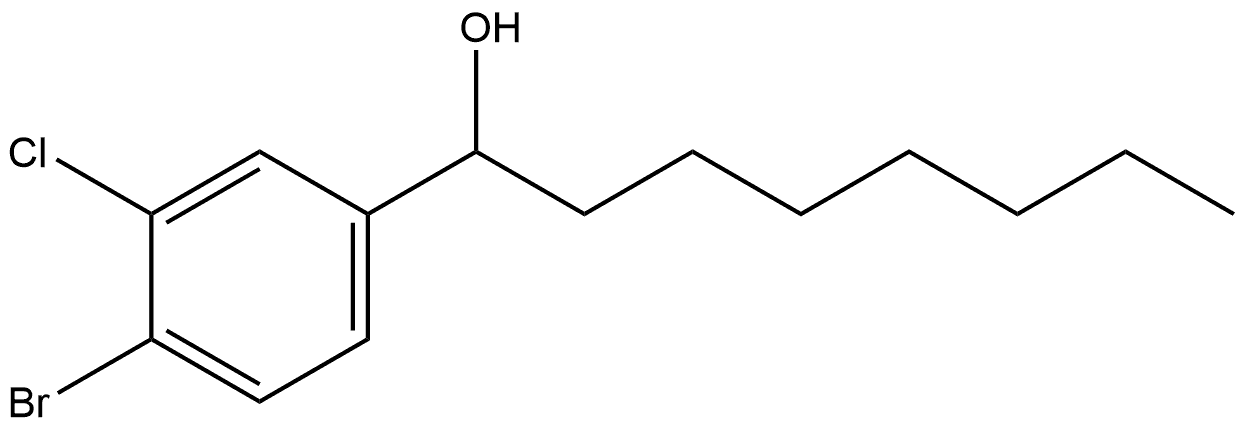 4-Bromo-3-chloro-α-heptylbenzenemethanol 结构式