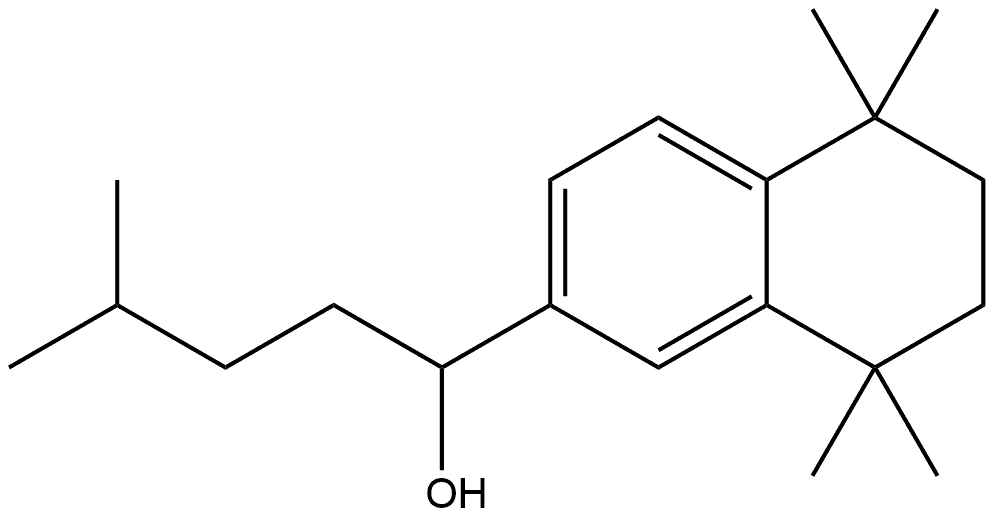 5,6,7,8-Tetrahydro-5,5,8,8-tetramethyl-α-(3-methylbutyl)-2-naphthalenemethanol 结构式