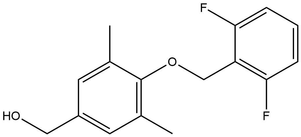 4-[(2,6-Difluorophenyl)methoxy]-3,5-dimethylbenzenemethanol 结构式