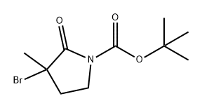 3-溴-3-甲基-2-氧代吡咯烷-1-羧酸叔丁酯 结构式