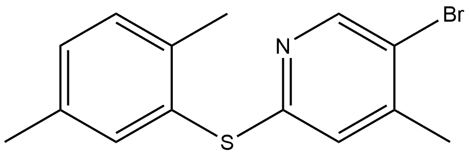 5-Bromo-2-[(2,5-dimethylphenyl)thio]-4-methylpyridine 结构式