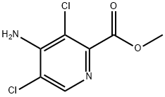 4-氨基-3,5-二氯-2-吡啶甲酸甲酯 结构式