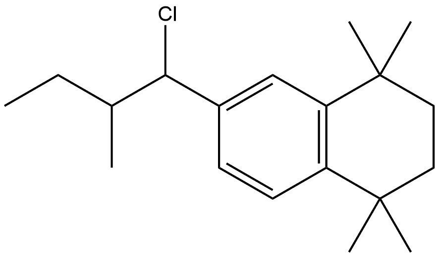 6-(1-Chloro-2-methylbutyl)-1,2,3,4-tetrahydro-1,1,4,4-tetramethylnaphthalene 结构式