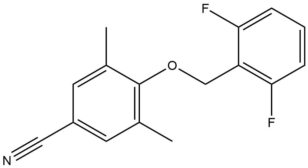 4-[(2,6-Difluorophenyl)methoxy]-3,5-dimethylbenzonitrile 结构式