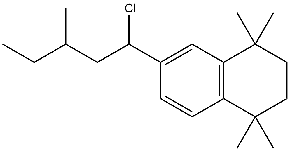 6-(1-Chloro-3-methylpentyl)-1,2,3,4-tetrahydro-1,1,4,4-tetramethylnaphthalene 结构式