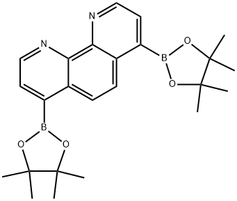 4,7-bis(4,4,5,5-tetramethyl-1,3,2-dioxaborolan-2-yl)-1,10-phenanthroline 结构式
