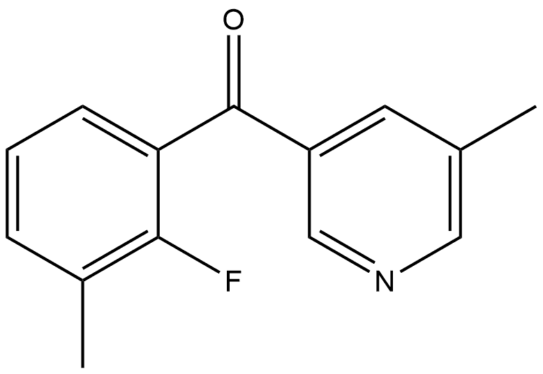 (2-Fluoro-3-methylphenyl)(5-methyl-3-pyridinyl)methanone 结构式