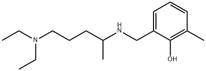 2-(((5-(二乙氨基)戊烷-2-基)氨基)甲基)-6-甲基苯酚 结构式