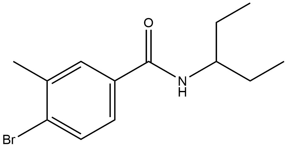 4-Bromo-N-(1-ethylpropyl)-3-methylbenzamide 结构式