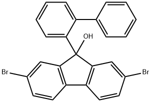 9-([1,1'-Biphenyl]-2-yl)-2,7-dibromo-9H-fluoren-9-ol 结构式