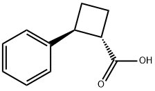 Cyclobutanecarboxylic acid, 2-phenyl-, (1S,2S)- 结构式