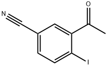 3-乙酰基-4-碘代苄腈 结构式