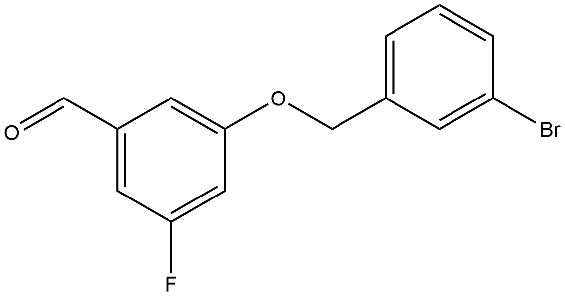 3-[(3-Bromophenyl)methoxy]-5-fluorobenzaldehyde 结构式