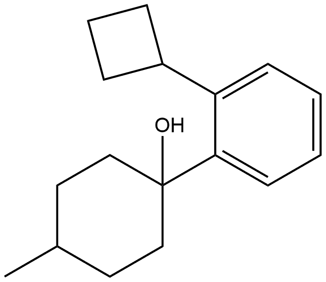 1-(2-cyclobutylphenyl)-4-methylcyclohexanol 结构式