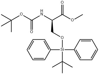 (2R)-2-{[(叔丁氧基)羰基]氨基}-3-[(叔丁基二苯基硅基)氧基]丙酸甲酯 结构式