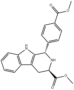 (1S,3R)-1-[4-(甲氧羰基)苯基]-1H,2H,3H,4H,9H-吡啶并[3,4-B]吲哚-3-甲酸甲酯 结构式