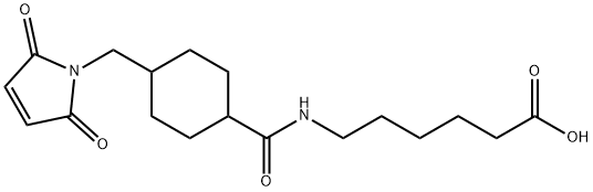 6-((4-马来酰亚胺甲基)环己烷-1-甲酰胺基)己酸 结构式