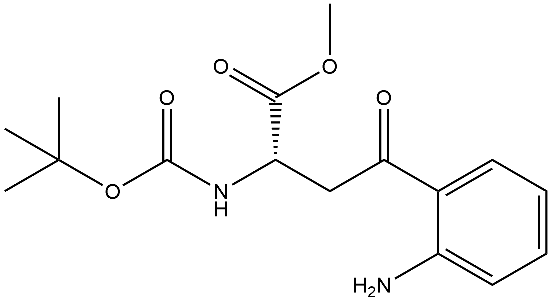 Benzenebutanoic acid, 2-amino-α-[[(1,1-dimethylethoxy)carbonyl]amino]-γ-oxo-, methyl ester, (αS)- 结构式