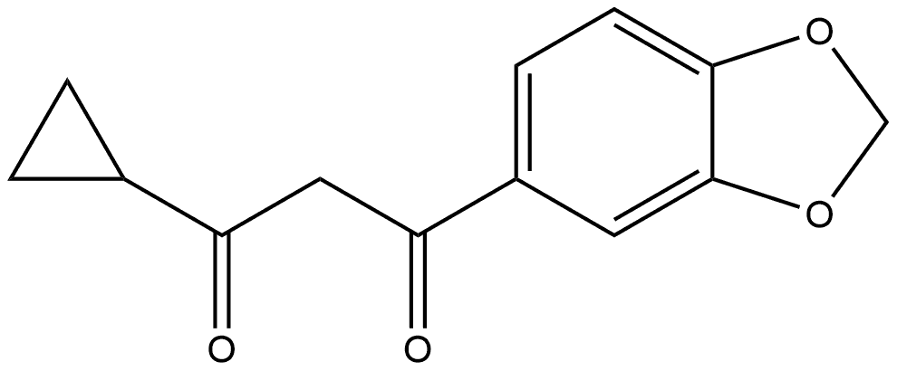 1-(1,3-Benzodioxol-5-yl)-3-cyclopropyl-1,3-propanedione 结构式