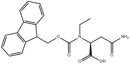 L-Asparagine, N-ethyl-N2-[(9H-fluoren-9-ylmethoxy)carbonyl]- 结构式