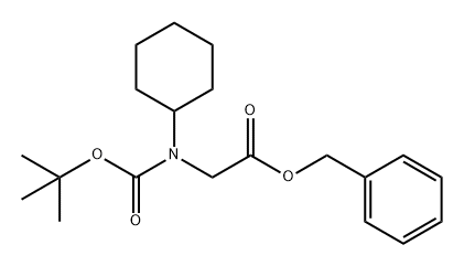 Glycine, N-cyclohexyl-N-[(1,1-dimethylethoxy)carbonyl]-, phenylmethyl ester 结构式