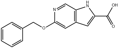 1H-Pyrrolo[2,3-c]pyridine-2-carboxylic acid, 5-(phenylmethoxy)- 结构式