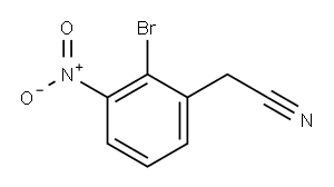 2-(2-溴-3-硝基苯基)乙腈 结构式