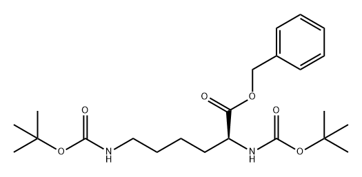 L-Lysine, N2,N6-bis[(1,1-dimethylethoxy)carbonyl]-, phenylmethyl ester 结构式