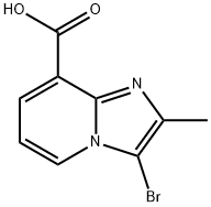 3-bromo-2-methylimidazo[1,2-a]pyridine-8-carboxylic acid 结构式