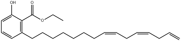 Benzoic acid, 2-hydroxy-6-(8Z,11Z)-8,11,14-pentadecatrienyl-, ethyl ester (9CI) 结构式