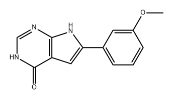 6-(3-甲氧基苯基)-7H-吡咯并[2,3-D]嘧啶-4-醇 结构式