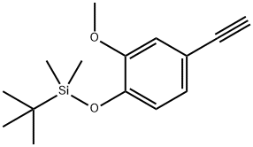叔丁基(4-乙炔基-2-甲氧基苯氧基)二甲基硅烷 结构式