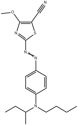 4-[丁-2-基(丁基)氨基]苯基]二氮基]-4-甲氧基-1,3-噻唑-5-甲腈 结构式