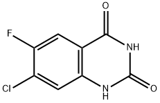 2,4(1H,3H)-Quinazolinedione, 7-chloro-6-fluoro- 结构式
