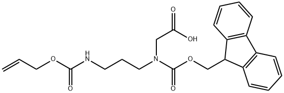 Glycine, N-[(9H-fluoren-9-ylmethoxy)carbonyl]-N-[3-[[(2-propen-1-yloxy)carbonyl]amino]propyl]- 结构式