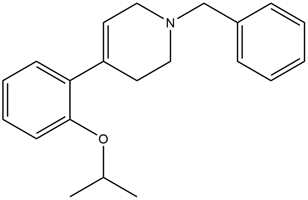 1,2,3,6-Tetrahydro-4-[2-(1-methylethoxy)phenyl]-1-(phenylmethyl)pyridine 结构式