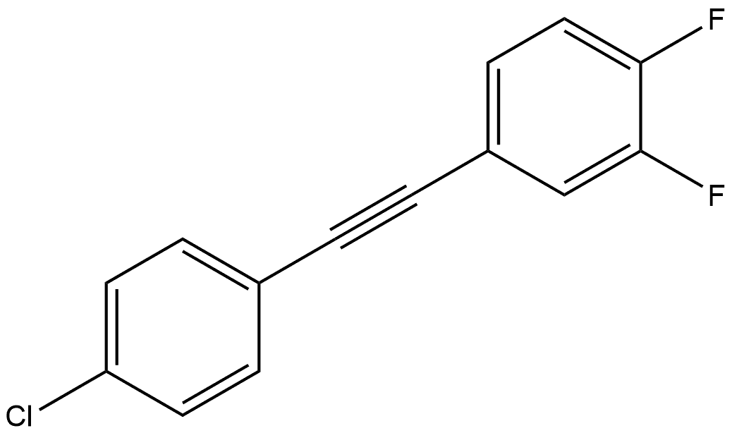 4-[2-(4-Chlorophenyl)ethynyl]-1,2-difluorobenzene 结构式