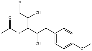 Pentitol, 1-deoxy-1-(4-methoxyphenyl)-, 3-acetate (9CI) 结构式