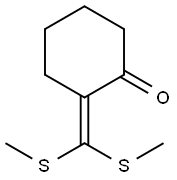 Cyclohexanone, 2-[bis(methylthio)methylene]- 结构式