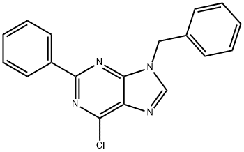 9-Benzyl-6-chloro-2-phenyl-9H-purine 结构式