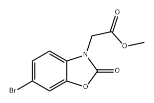 2-(6-溴-2-恶苯并[D]恶唑-3(2H)-基)乙酸甲酯 结构式