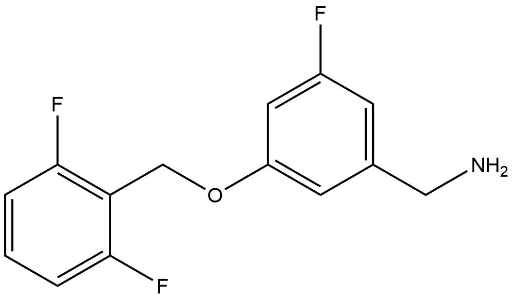 3-[(2,6-Difluorophenyl)methoxy]-5-fluorobenzenemethanamine 结构式