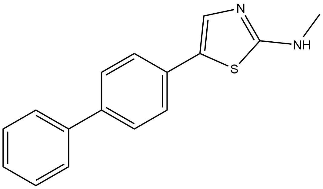 5-([1,1'-Biphenyl]-4-yl)-N-methylthiazol-2-amine 结构式